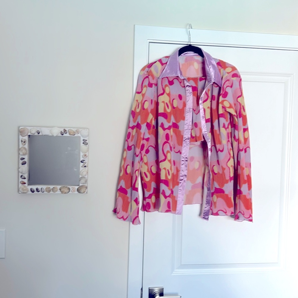 NUFIWI Women Oversized Pleated Long Sleeve / short Sets Streetwear Loungwear